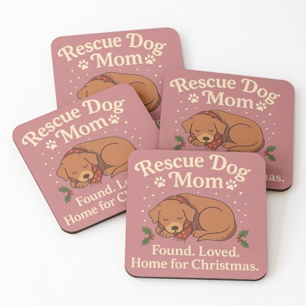 Item preview, Rescue Dog Mom Christmas Adoption Design designed and sold by Meandmyshop.