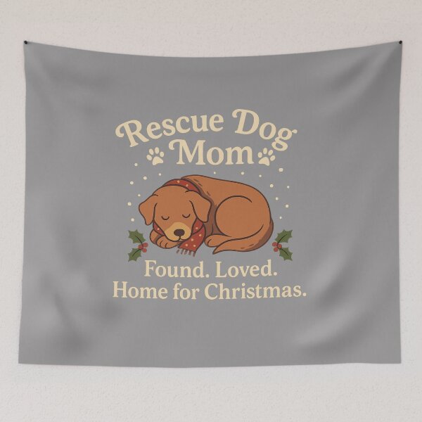 Item preview, Rescue Dog Mom Christmas Adoption Design designed and sold by Meandmyshop.