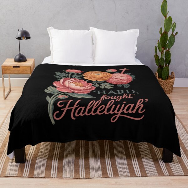 Item preview, Boho Retro Christian Hard Fought Hallelujah Men Women designed and sold by ReadySide.