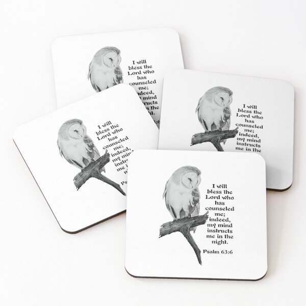Item preview, Barn owl with Bible verse designed and sold by OnaleeNicklinArt.