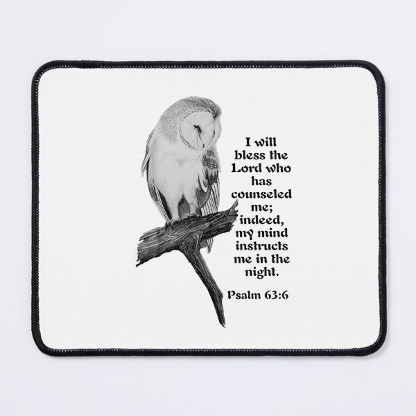 Item preview, Barn owl with Bible verse designed and sold by OnaleeNicklinArt.