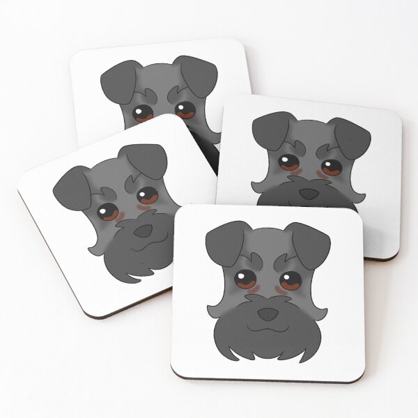 Item preview, Dark Grey Schnauzer Black Snout Brows Ears Tear Stains designed and sold by OliRoseArt.