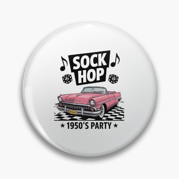 Artikelvorschau, 50er-Jahre-Sock-Hop-Tanz, Retro-Party der 1950er, Doo Wop, Rockabilly, Pink entworfen und verkauft von IhanVaanMaArt.