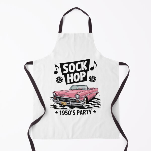 Item preview, 50s Sock Hop Dance Retro 1950s Party Doo Wop Rockabilly Pink designed and sold by IhanVaanMaArt.