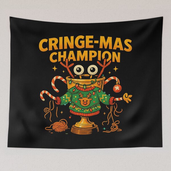 Item preview, Cringe-Mas Champion – Ugly Sweater Trophy Creature Christmas Design designed and sold by AddictiveDesign.
