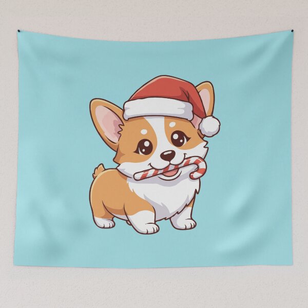 Item preview, Cute Pembroke Welsh Corgi Christmas Candy Cane - Dog Lovers designed and sold by The Real Life Symphony.