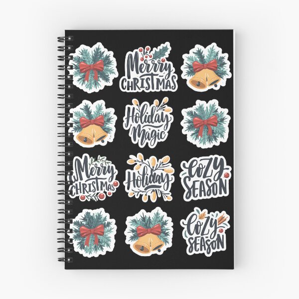 Item preview, Christmas Sticker Sheet with Festive Letters & Icons designed and sold by yara.lahdo.