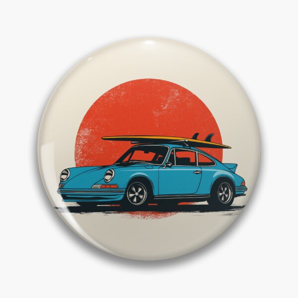 Item preview, Essential Vintage Blue Sports car 911 964 summer surfs up illustration designed and sold by blackdogshop.