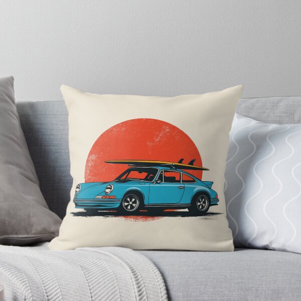 Item preview, Essential Vintage Blue Sports car 911 964 summer surfs up illustration designed and sold by blackdogshop.