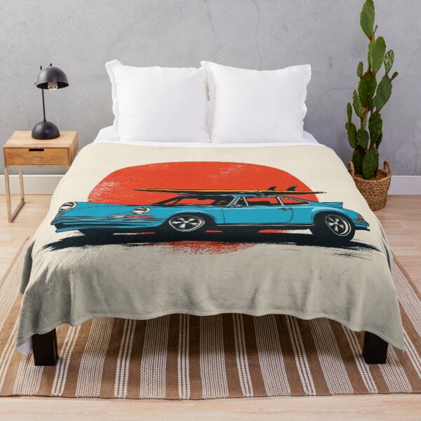 Item preview, Essential Vintage Blue Sports car 911 964 summer surfs up illustration designed and sold by blackdogshop.