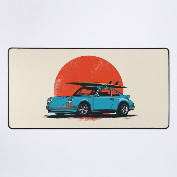 Item preview, Essential Vintage Blue Sports car 911 964 summer surfs up illustration designed and sold by blackdogshop.
