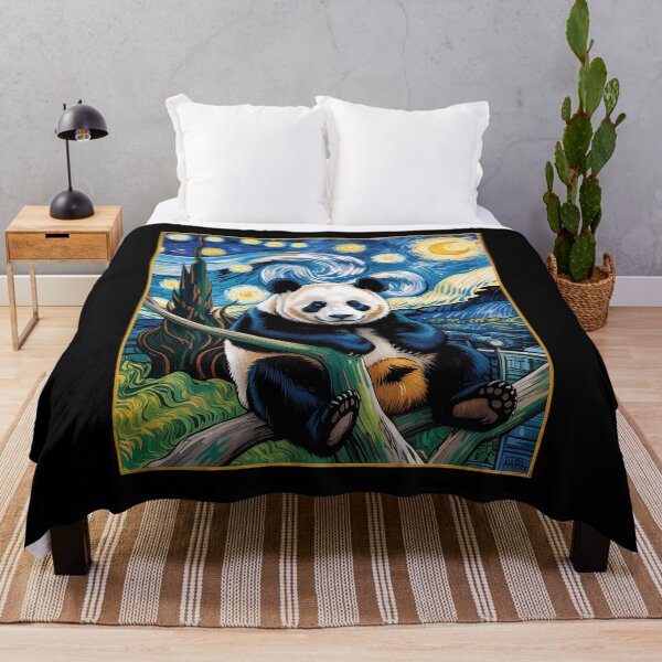 Item preview, Cute Panda Bear - Van Gogh Style - Starry Night Graphic designed and sold by HollyBellArtSte.