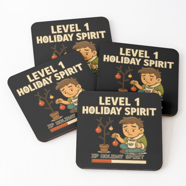 Item preview, Level 1 Holiday Spirit – Low XP Christmas Gamer Mood designed and sold by AddictiveDesign.