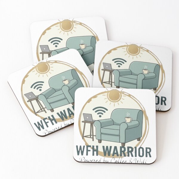 Item preview, WFH Warrior Powered by Coffee & WiFi designed and sold by TantrumMerch.