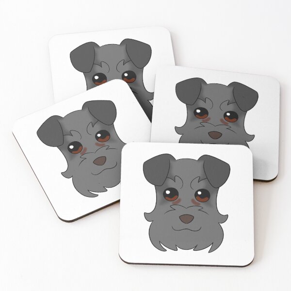 Item preview, Dark Grey Schnauzer Black Ears Tear Stains designed and sold by OliRoseArt.