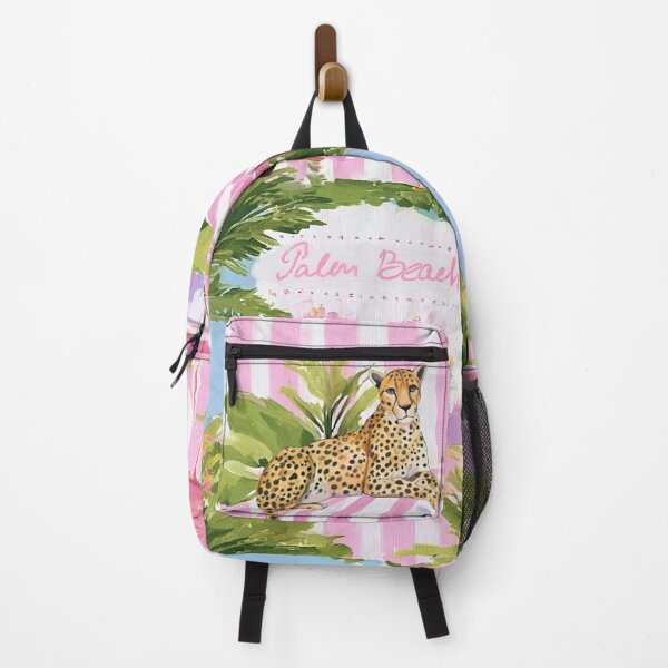 Item preview, Palm Beach summer on pink stripes designed and sold by SophieClimaArt.