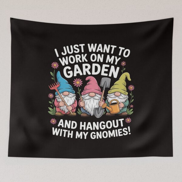 Item preview, Garden Gnome Hangout With My Gnomies Gardener designed and sold by MelSurf.