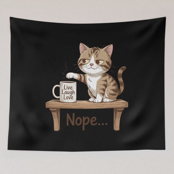 Item preview, Funny Nope Cat – Cat Swipes– Anti-Motivational Humor  designed and sold by ReadySide.