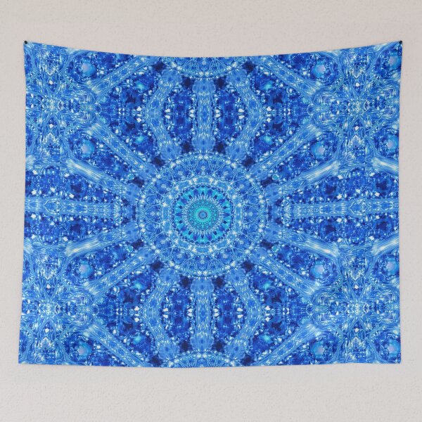 Item preview, Blue Crystal Mandala Kaleidoscope Pattern designed and sold by SassyArtistry.