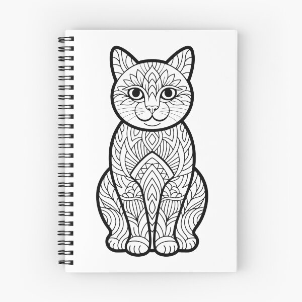Item preview, Color-Your-Own Cat Mandala Design designed and sold by AndrewYoko.
