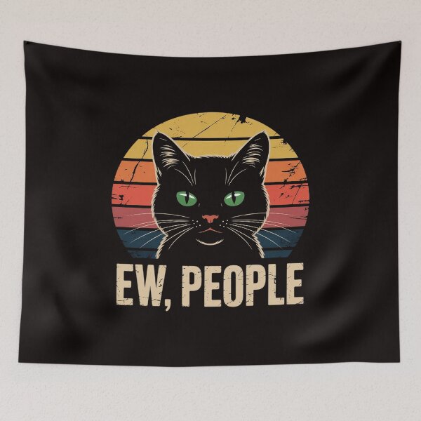 Item preview, Ew People Cat Sunset Introvert Pet Lover Owner Gift designed and sold by MelSurf.