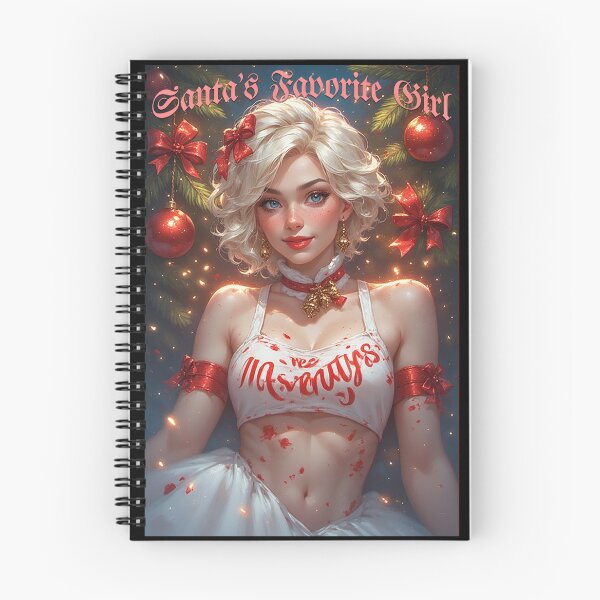 Aperçu de l'œuvre La fille préférée du Père Noël — Pin-up de Noël rétro au charme coquin créée et vendue par Mark Mentzer.