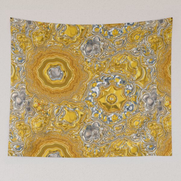 Item preview, Gold Silver Molten Pattern designed and sold by SassyArtistry.