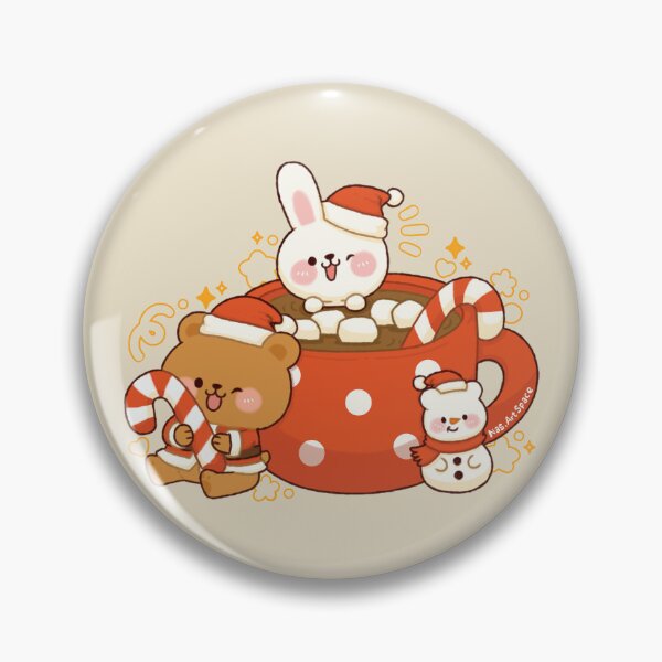 Item preview, Hot Chocolate Bunny Bear Christmas designed and sold by NasDoodleArt.