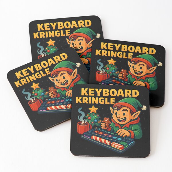 Item preview, Keyboard Kringle – Christmas Gamer Elf Typing Design designed and sold by AddictiveDesign.