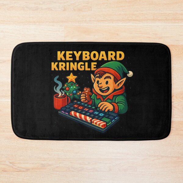 Item preview, Keyboard Kringle – Christmas Gamer Elf Typing Design designed and sold by AddictiveDesign.