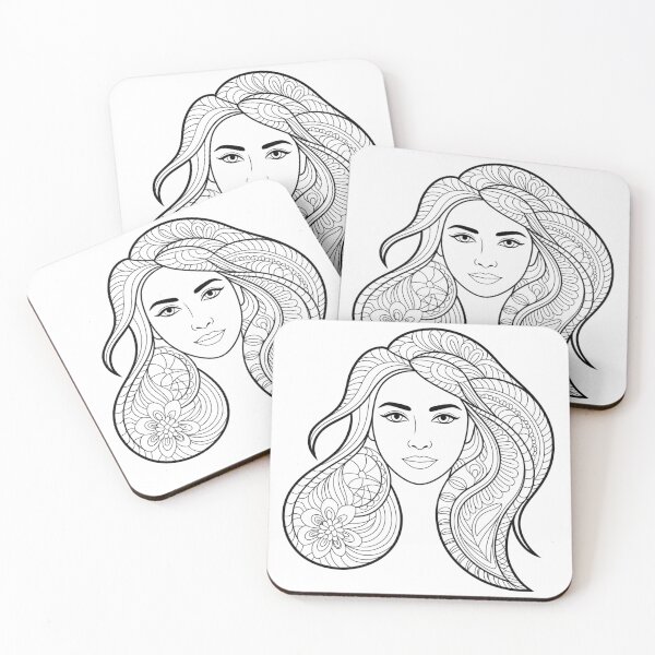 Item preview, Beautiful Woman Mandala – DIY Coloring Design for Creative T-Shirts designed and sold by AndrewYoko.