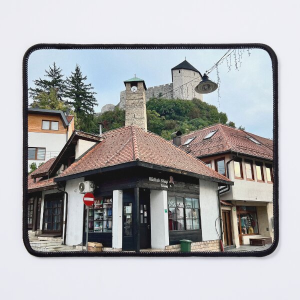 Item preview, Tešanj, Bosnia and Herzegovina travel poster Gradina stari grad designed and sold by TrendSh0p.