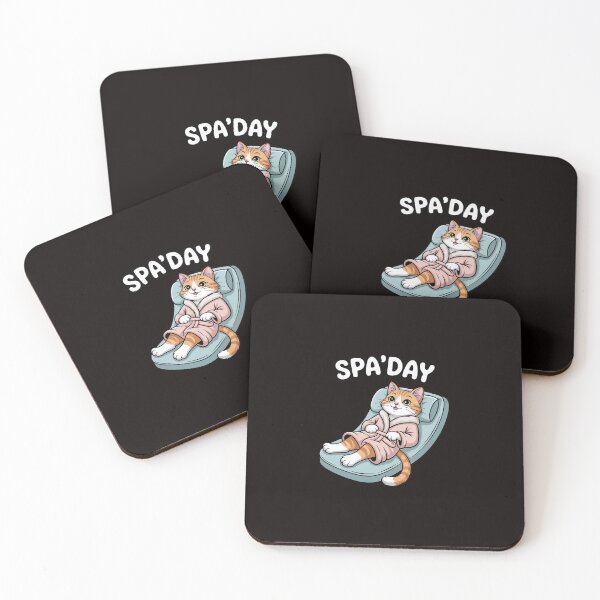 Item preview, Cute Lazy Cat Spa Day Wellness Cat Holder designed and sold by ControlCenter.
