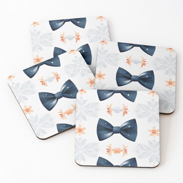 Artikelvorschau, Marineblaues Schleifen-Schneeflockenmuster entworfen und verkauft von SassyArtistry.