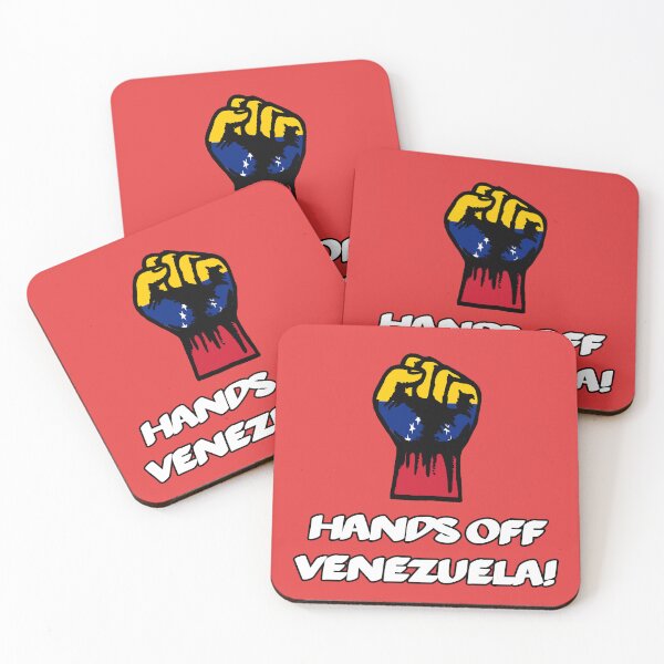 Item preview, Hands Off Venezuela Poster | Anti-Imperialist Fist Flag Design - Solidarity With Venezuela Art, Anti-Sanctions Print & Bolivarian Revolution Stickers designed and sold by RevolutionToday.