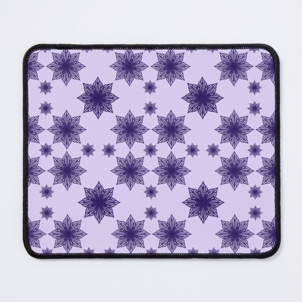Item preview, "Persian Indigo" pattern of geotrically arranged fluffy purple snowflakes designed and sold by Cherevan.