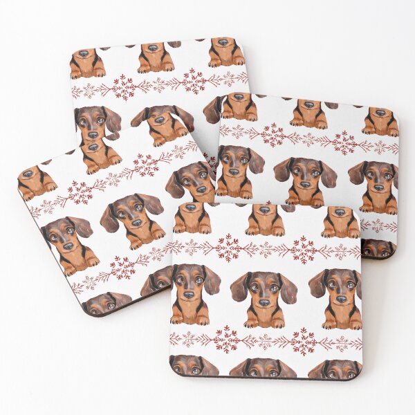 Item preview, Dachshund Christmas Pattern designed and sold by SassyArtistry.