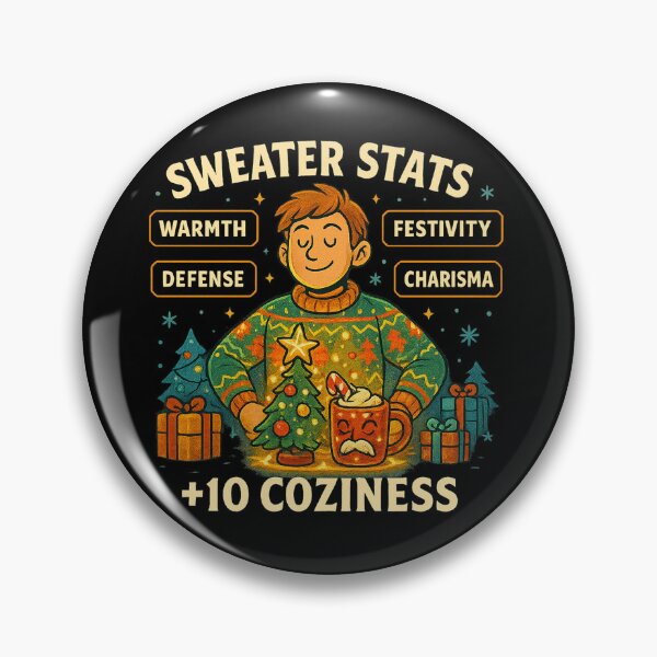 Item preview, Sweater Stats – +10 Holiday Coziness RPG Christmas Design designed and sold by AddictiveDesign.