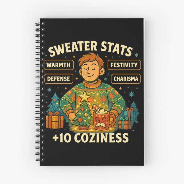Item preview, Sweater Stats – +10 Holiday Coziness RPG Christmas Design designed and sold by AddictiveDesign.
