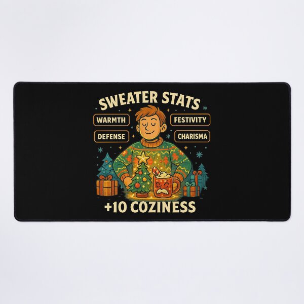 Item preview, Sweater Stats – +10 Holiday Coziness RPG Christmas Design designed and sold by AddictiveDesign.