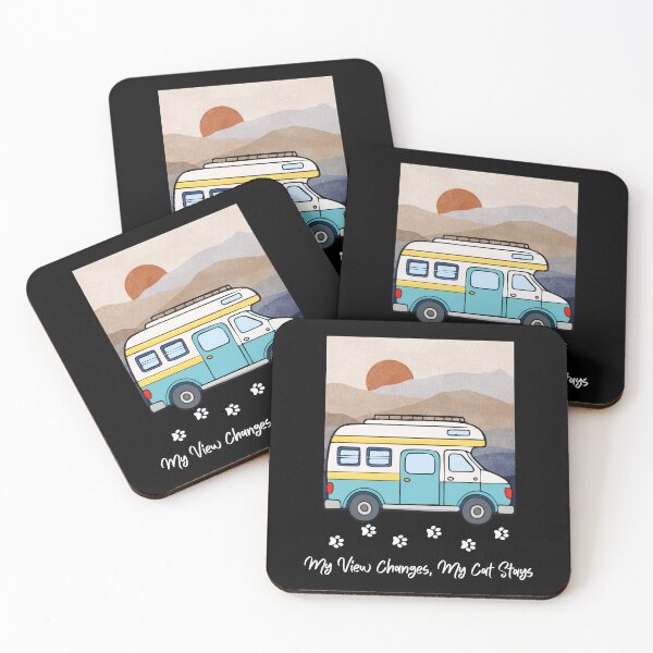 Item preview, My View Changes, My Cat Stays. Cat and RV design designed and sold by SofikoDesigns.