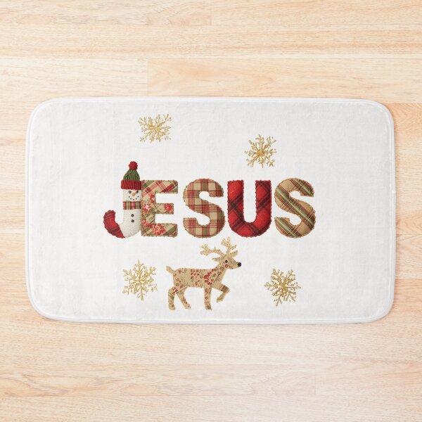 Item preview, Jesus Christmas Pattern Typography designed and sold by Illustrated Faith.