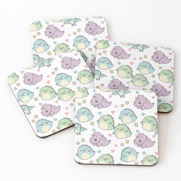 Item preview, Cute Pastel Dinosaur Pattern – Kawaii Dino Seamless Design designed and sold by DinoPrints-shop.