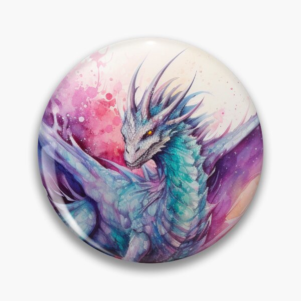 Artikelvorschau, Lila und blauer Drache entworfen und verkauft von Lexie Bloom.