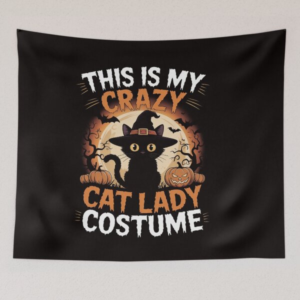 Item preview, Crazy Cat Lady Black Cat Halloween Day designed and sold by RatCurry.