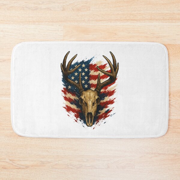 Item preview, Patriotic Deer Skull American Flag Hunting Art designed and sold by Eric’s Creative Corner.