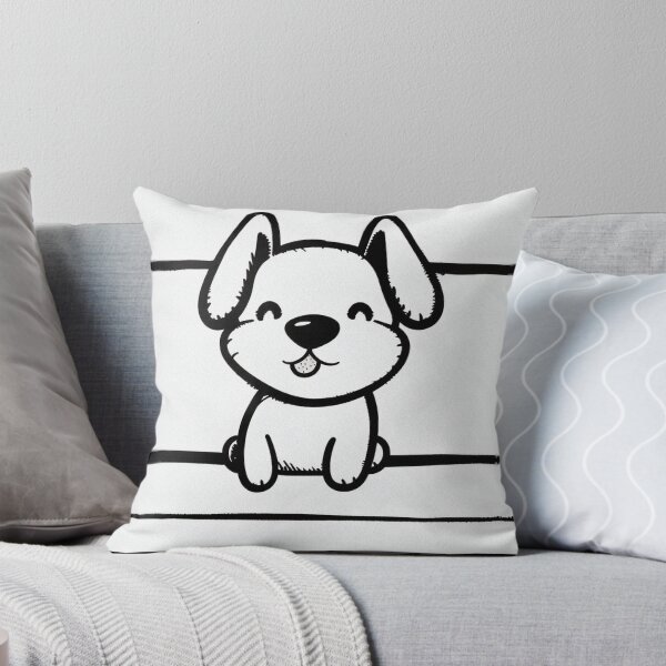 Item preview, Cute Puppy on Sofa Line Art designed and sold by SassyArtistry.