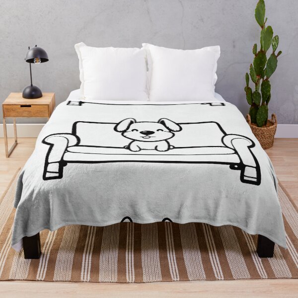 Item preview, Cute Puppy on Sofa Line Art designed and sold by SassyArtistry.