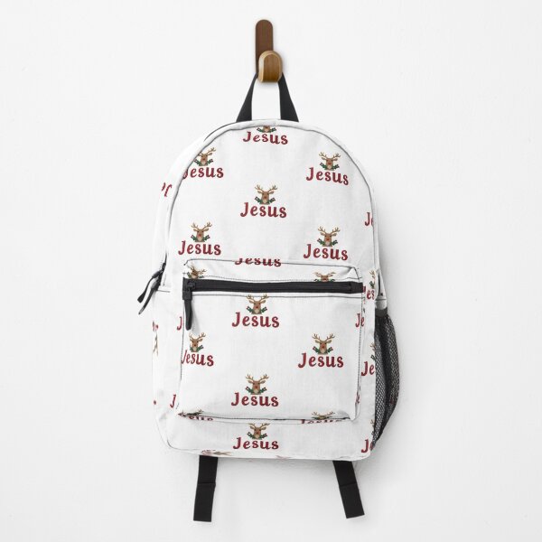 Item preview, Jesus Embroidered Red – Festive Reindeer Design designed and sold by Illustrated Faith.