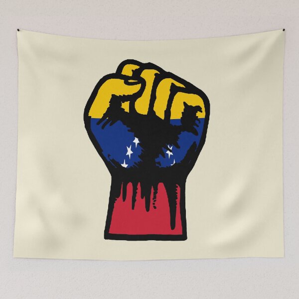 Item preview, Venezuelan Flag Fist Art Print | Solidarity With Venezuela Poster - Anti-Imperialist Symbol, Bolivarian Revolution Wall Art & Protest Power Stickers designed and sold by RevolutionToday.